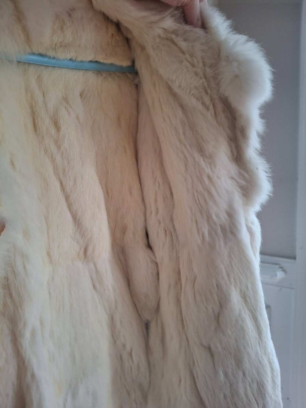 Rare Vintage Argentinian Suede Rabbit Fur Boho Embroidered Jacket size M - Picture 9 of 11